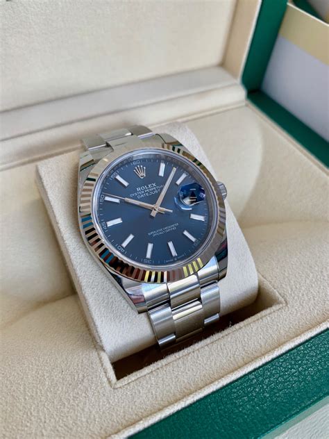 rolex datejust stainless steel blue dial|rolex datejust 41 weißgold.